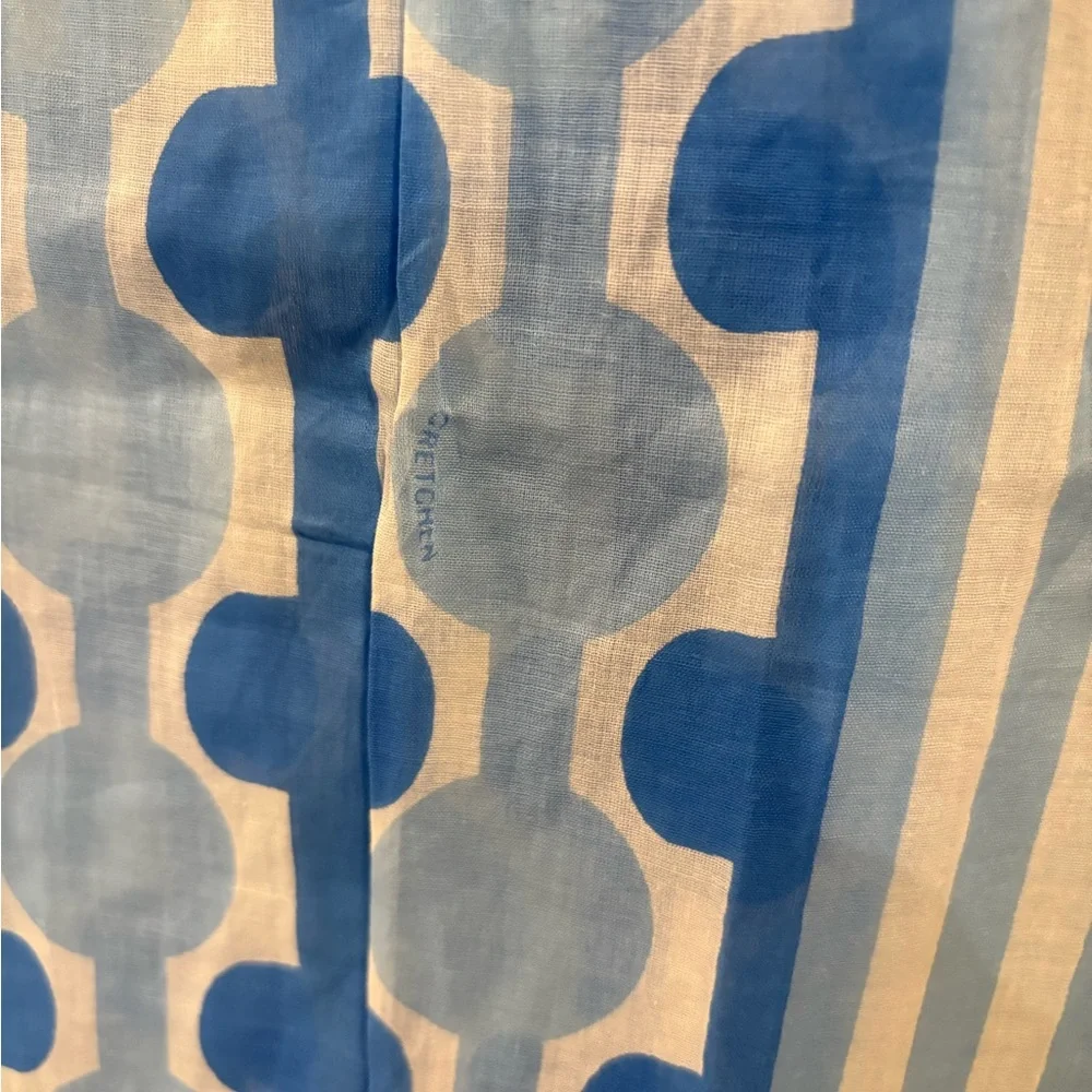 Gretchen Scott Designs Blue and White Polka Dot Scarf